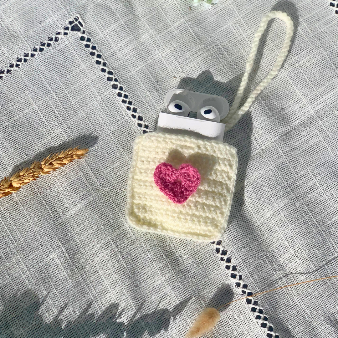 Housse écouteurs sans fils en crochet - Ma Reinette