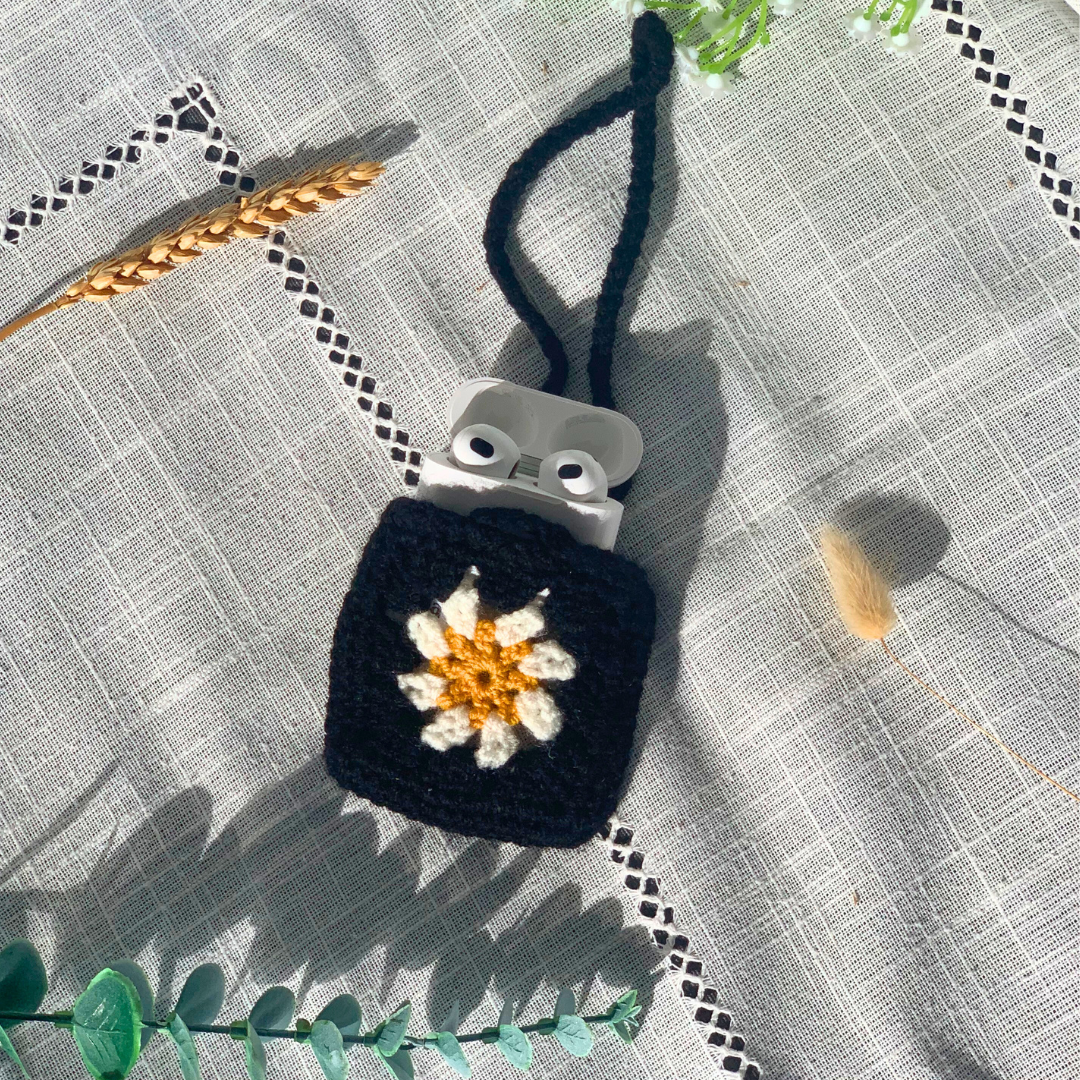 Housse écouteurs sans fils en crochet - Ma Reinette