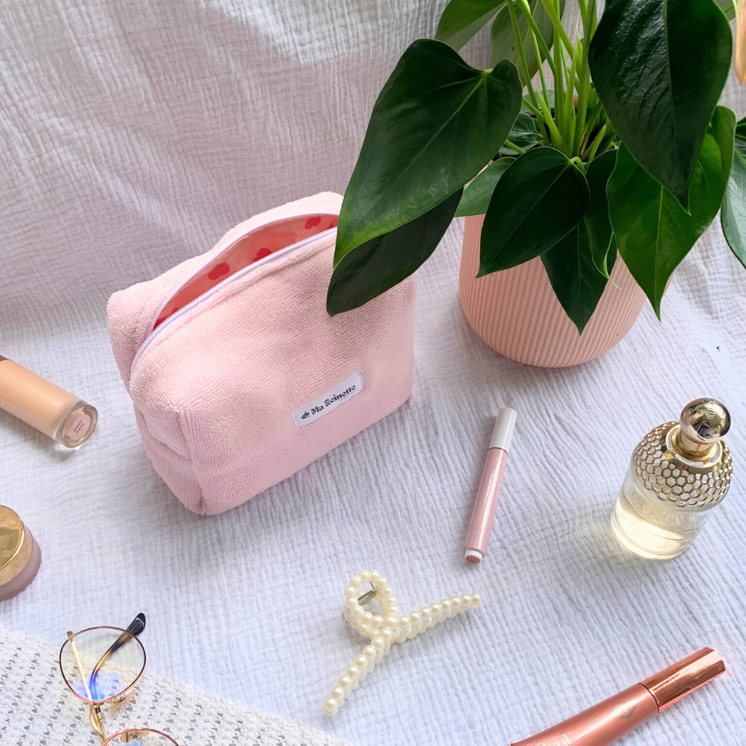 Trousse de toilette - Eponge douce ☁️ Baby Pink - Ma Reinette