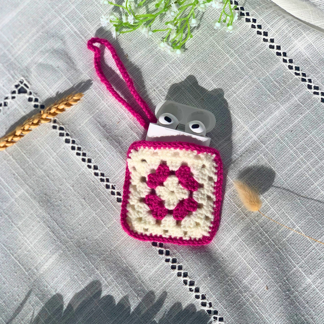 Housse écouteurs sans fils en crochet - Ma Reinette