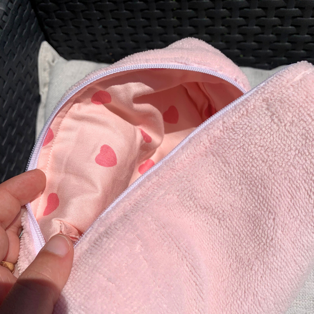 Trousse de toilette - Eponge douce ☁️ Baby Pink - Ma Reinette