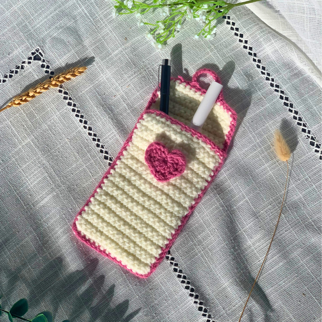 Etui stylos/lunettes Coeur - Ma Reinette