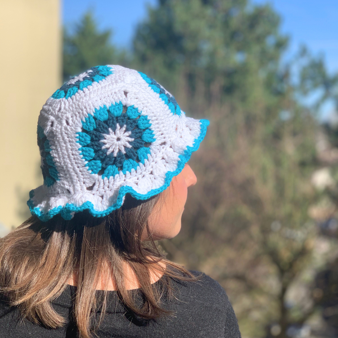 Bob crochet en coton - Fleurs - Ma Reinette