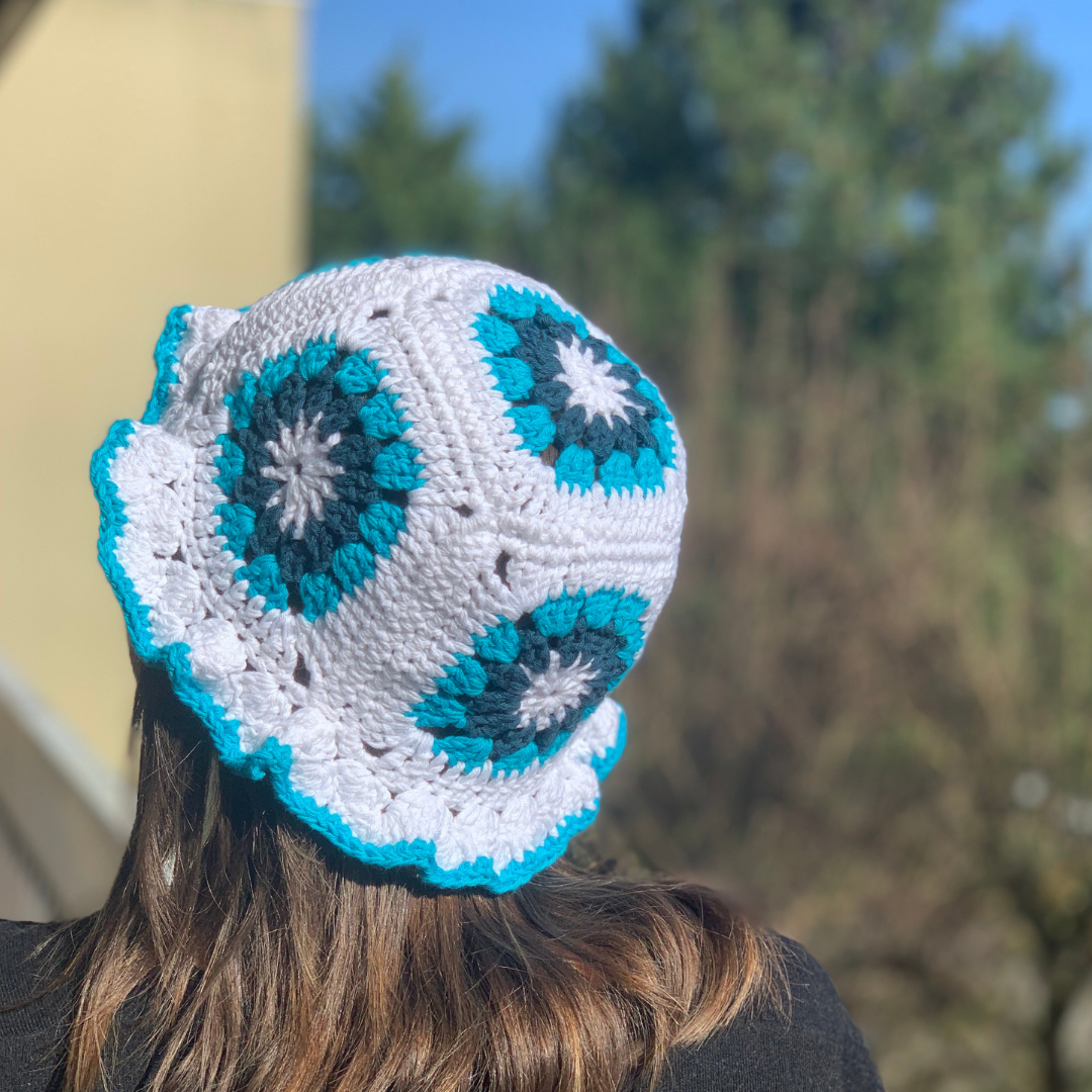 Bob crochet en coton - Fleurs - Ma Reinette