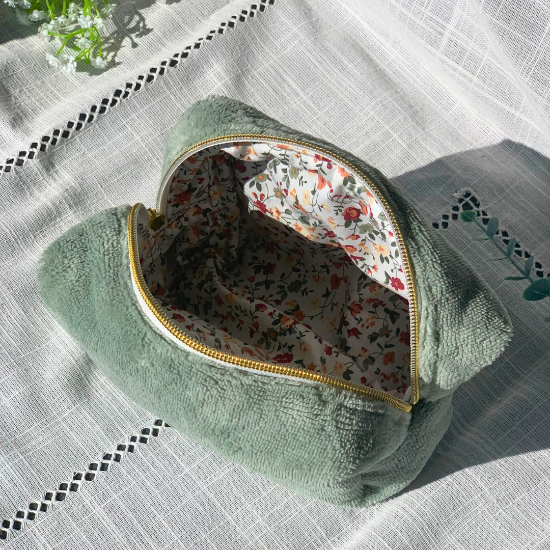 Trousse de toilette - Eponge douce ☁️ Sauge - Ma Reinette