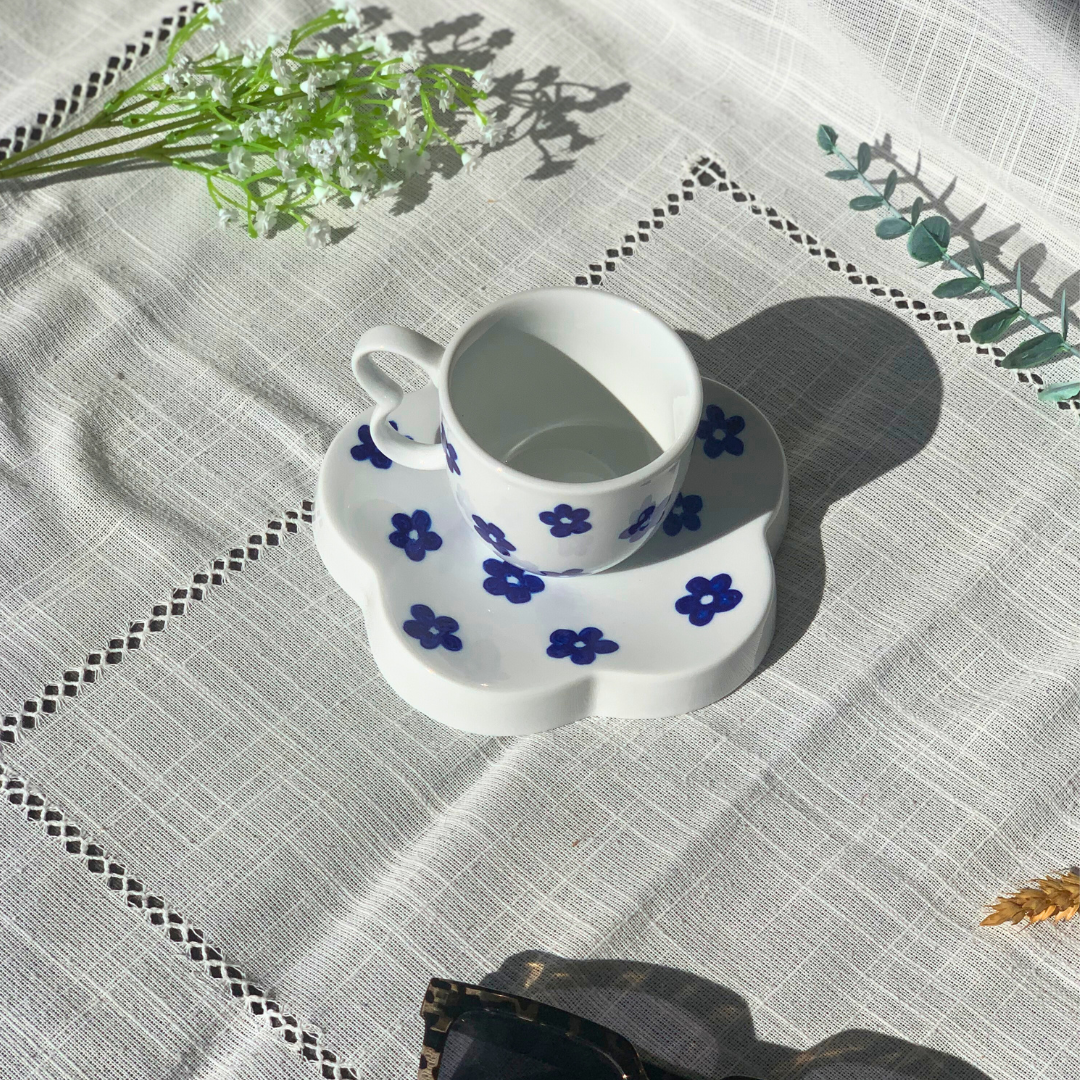 Tasse et soucoupe fleur - Ma Reinette