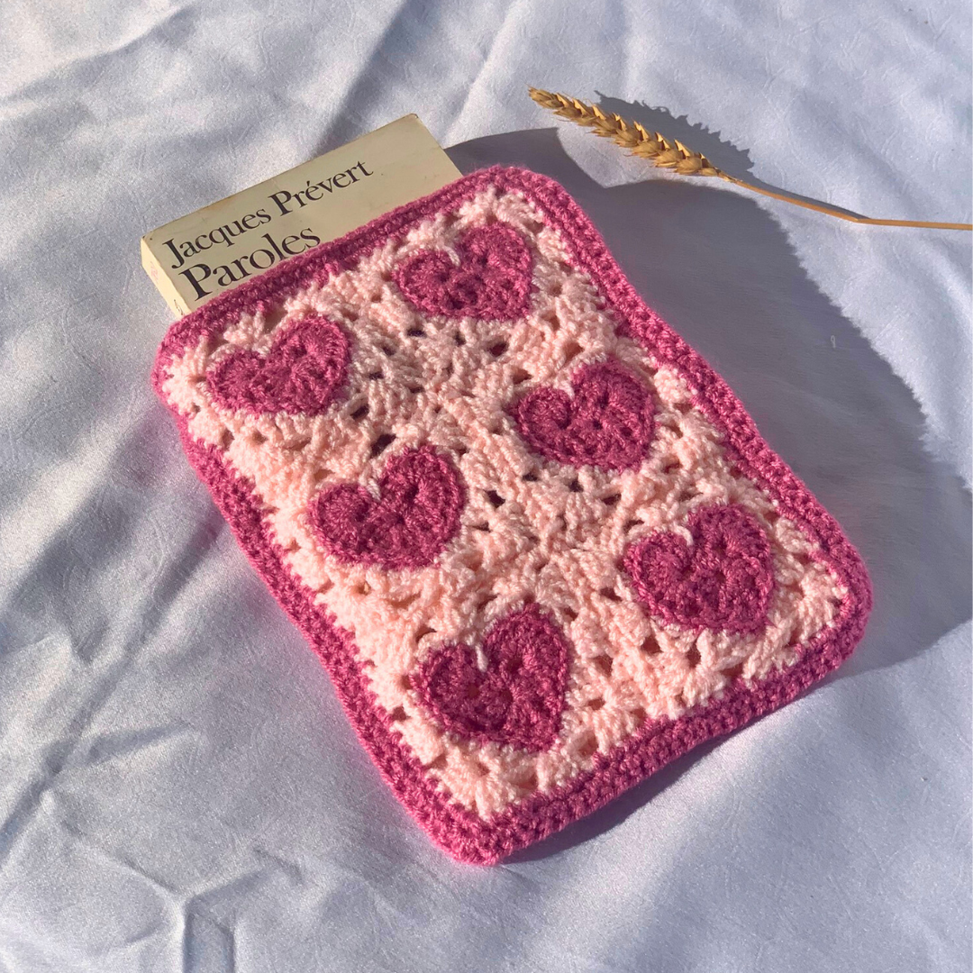 Couvre Livre - Liseuse Coeurs - Format Poche - Ma Reinette