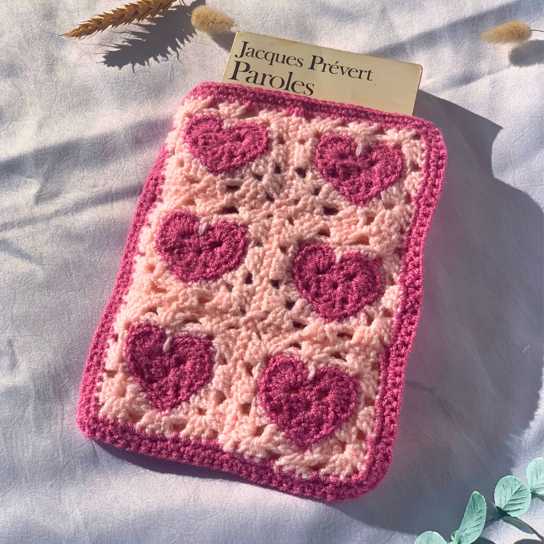 Couvre Livre - Liseuse Coeurs - Format Poche - Ma Reinette