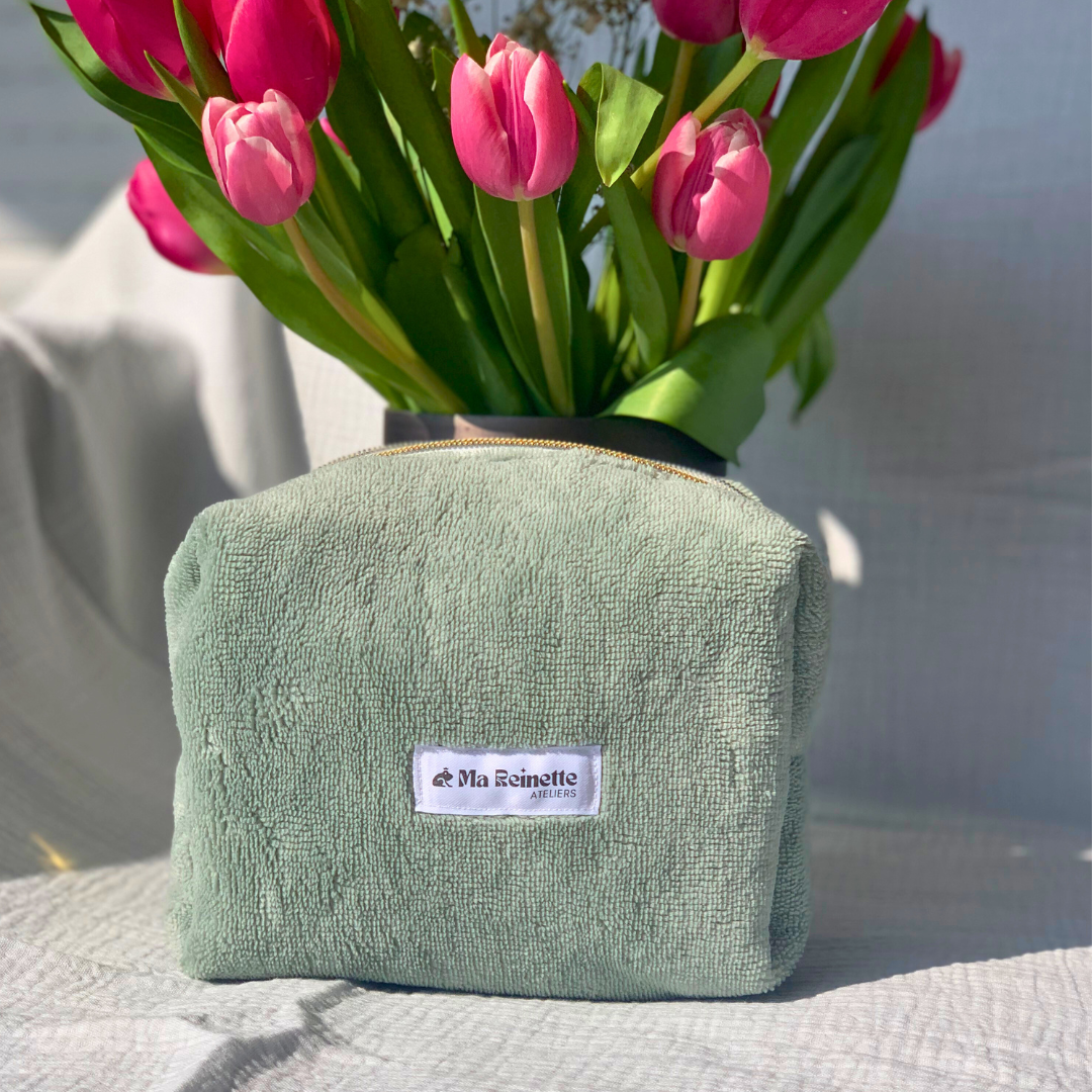 Trousse de toilette - Eponge douce ☁️ Sauge - Ma Reinette