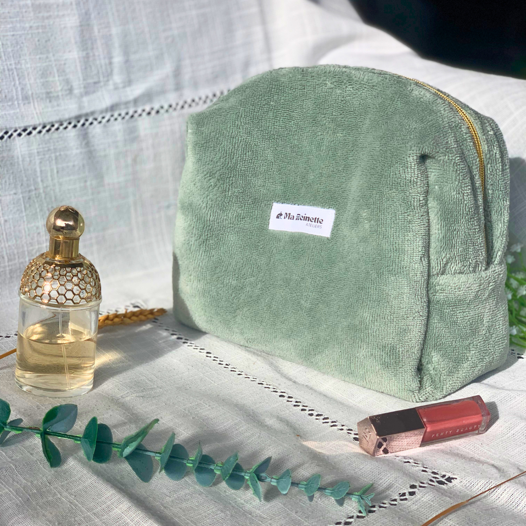 Trousse de toilette - Eponge douce ☁️ Sauge - Ma Reinette