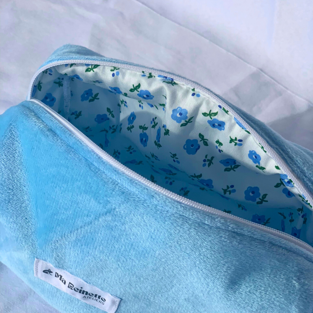 Trousse de toilette - Baby blue - Ma Reinette