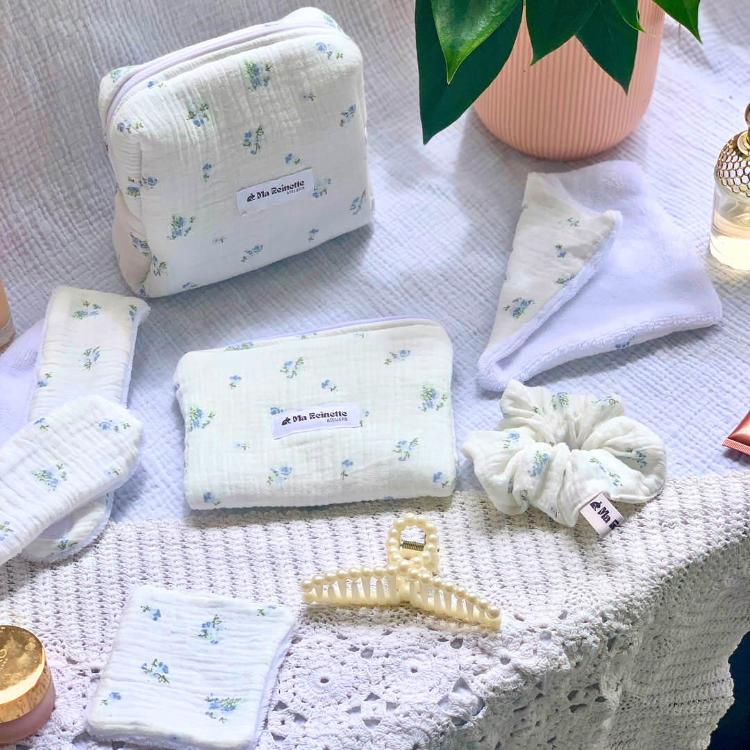 Trousse de toilette - Bleuets 💐 - Ma Reinette