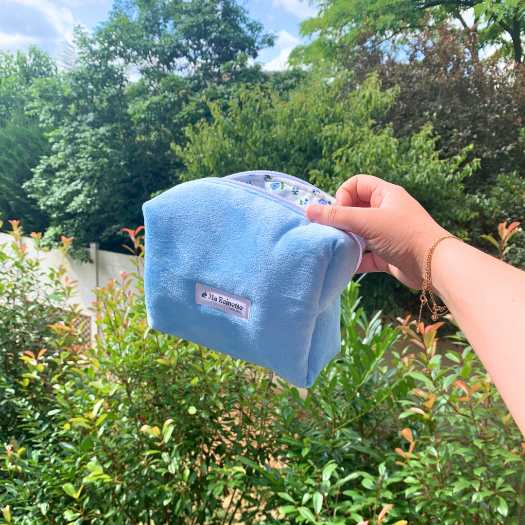 Trousse de toilette - Baby blue - Ma Reinette