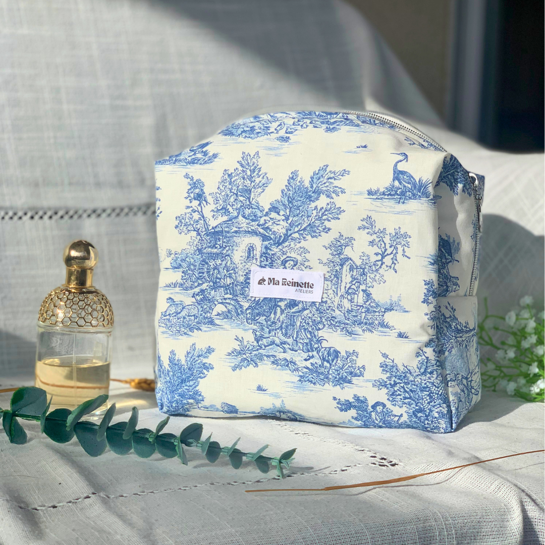 Trousse de toilette - Toile de Jouy ⚜️